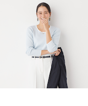 ＜CLASSY.ONLINE2月掲載アイテム＞ORIHICA美ラクるニットCOMFY 配色プルオーバー