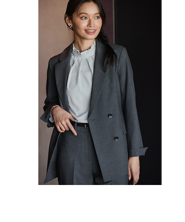 THE THIRD SUITS ダブルジャケット シャンブレー