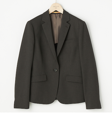 洗えるストレッチセットアップ ノッチジャケット シャークスキン