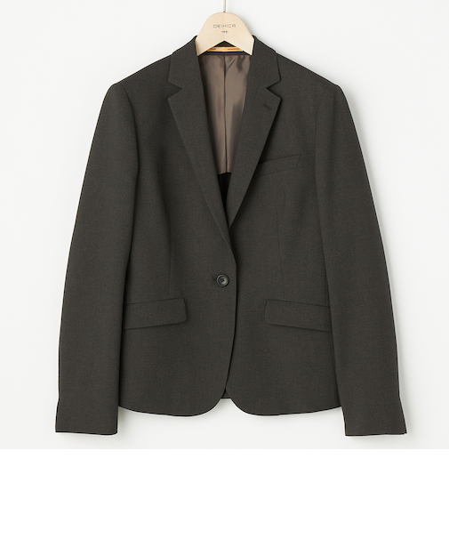 洗えるストレッチセットアップ ノッチジャケット シャークスキン