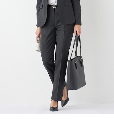 ORIHICA　LUXE テーパードパンツ REDA織柄