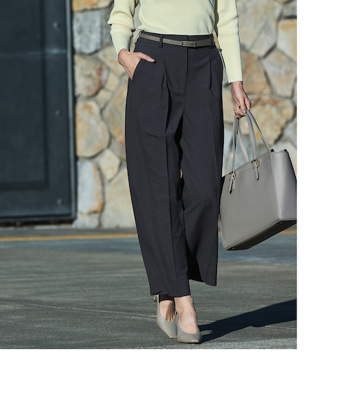 ORIHICAフラミンゴPANTS タックワイド