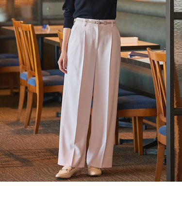 ORIHICAフラミンゴPANTS タックワイド