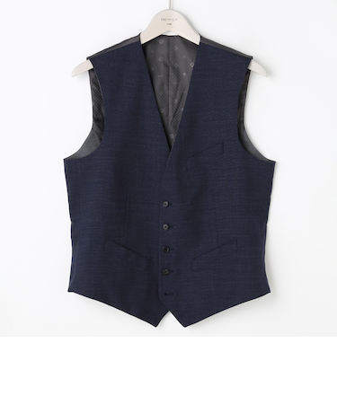 リバーシブルジレ 紺織柄・グレー織柄