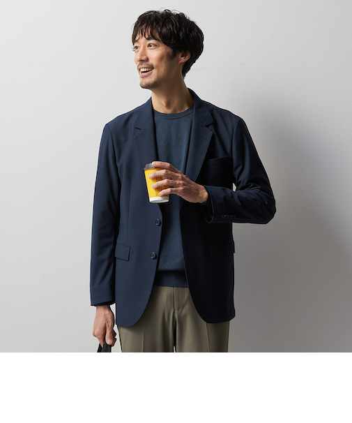 BIZSPOセットアップジャケット 軽量無地