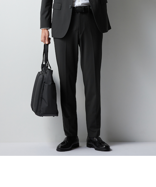 BIZSPOセットアップスラックス 軽量無地 裾上げ済み