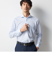 スーパーノンアイロンストレッチシャツ 夏仕様 カッタウェイ 織柄