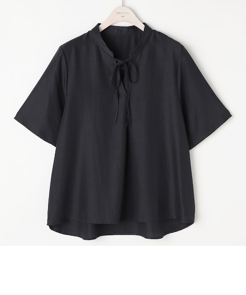 ORIHICA美ラクるブラウス ボウタイ付きスタンド