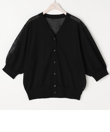 ORIHICA美ラクるニットCOMFY シアーラメVネックカーディガン