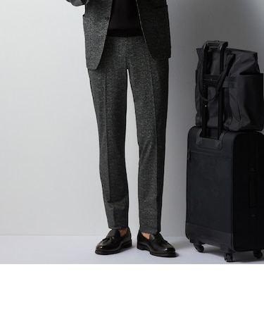 THE THIRD SUITS(SUPERCOOL) スラックス 高通気 トリコット グレンチェック 裾上げ済み