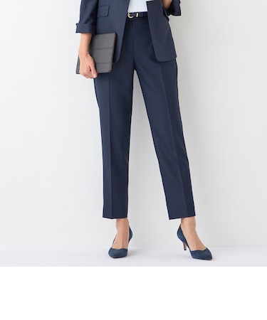 THE THIRD SUITS クロップドパンツ 麻調