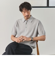 ビズニット（BIZ KNIT） 麻混カルゼ ニットポロ