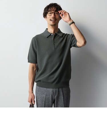 ビズニット（BIZ KNIT） 麻混カルゼ ニットポロ