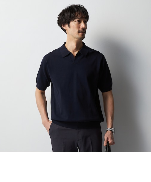 ビズニット（BIZ KNIT） プレーティングスキッパーニットポロ
