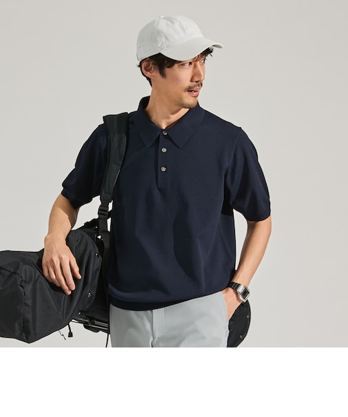 ビズニットテック（BIZ KNIT TECH） プレーティング ニットポロ　BIZSPO
