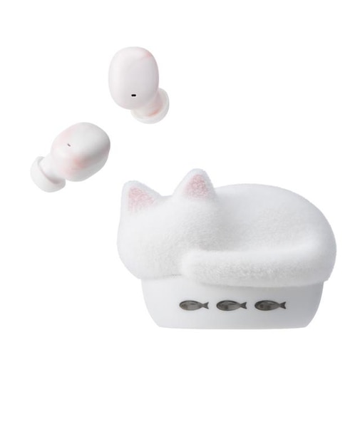 ホワイト　ふわふわフロッキー　ＮＥＫＯワイヤレスイヤホン