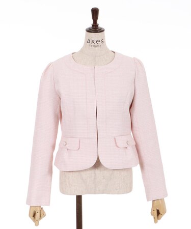 パイピングツイードジャケット