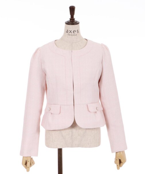 パイピングツイードジャケット