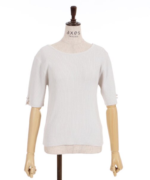 ねじりリボンデザインニット