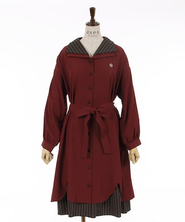 プレッピー風ワンピース