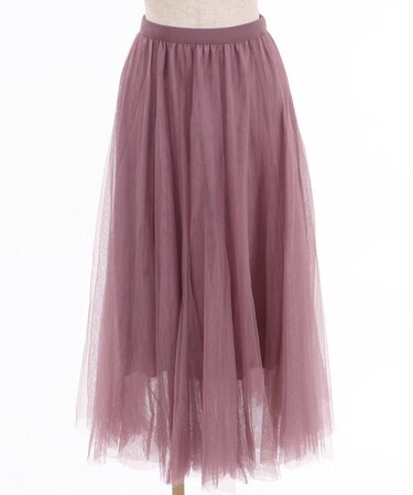 ロングチュールスカート