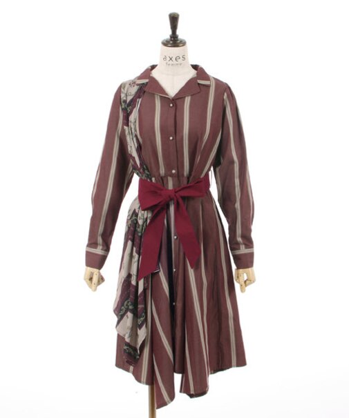 スカーフ×レジメシャツＯＰ