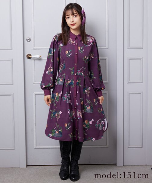 ラ　レコルト柄シャツＯＰ