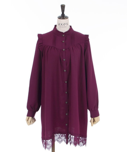 裾レースチュニック