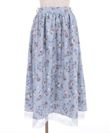 ベリー柄ロングスカート