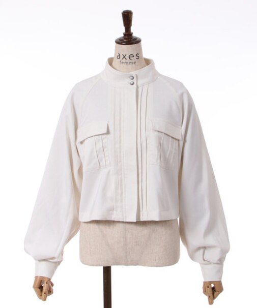 バックプリーツブルゾン