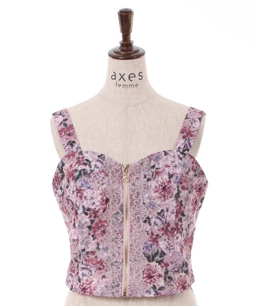 フルールPTジップ付ビスチェ｜アクシーズファムの通販｜&mall