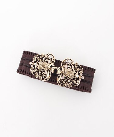 花×リボンモチーフゴムベルト