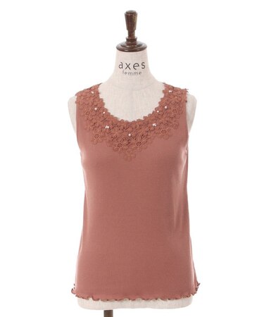 吸水速乾モチーフレースタンク