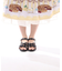 リボンローヒールサンダル