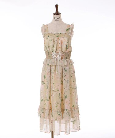 ハイビスカス柄ワンピース