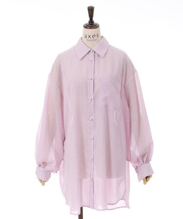 スリット袖シアーシャツ