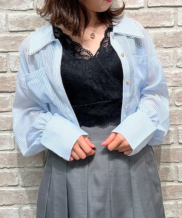 シアークロップドシャツ