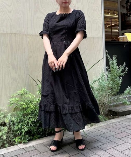 コットンレースワンピース