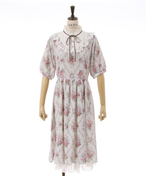 アイビーローズ柄ワンピース