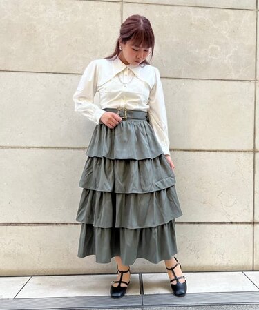 ボリュームティアードスカート