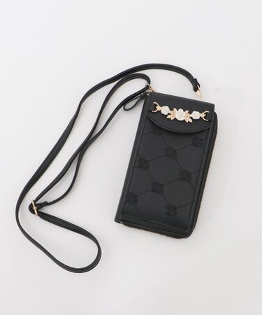 薔薇金具使いキルトポシェット