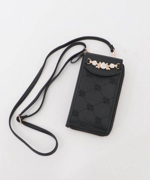 薔薇金具使いキルトポシェット