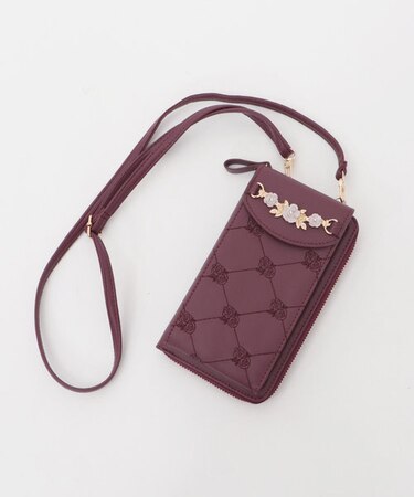 薔薇金具使いキルトポシェット