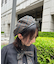 チェック柄ベレー帽