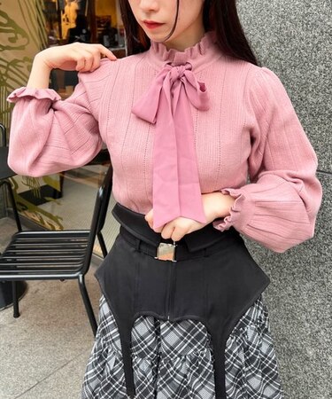 シフォンボウタイ付ニットＰＯ