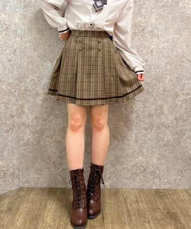 ダブルボタンタックキュロット｜アクシーズファムの通販｜&mall 