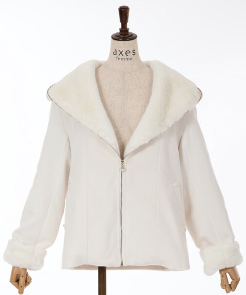 ファー付ショートコート