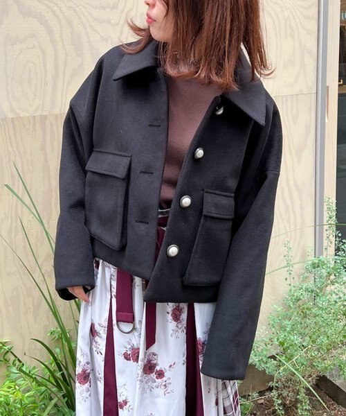 ビッグポケットショートコート｜アクシーズファムの通販｜&mall