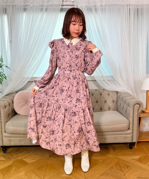 トワルドジュイ風花柄ワンピース｜アクシーズファムの通販