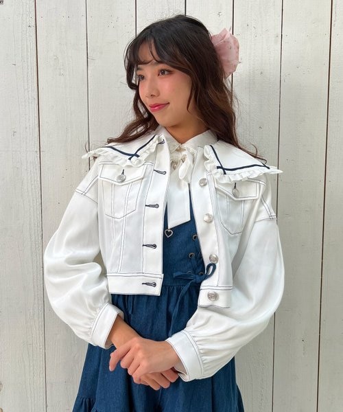 アディアムADEAMセーラー襟ブルゾン cccmlie シーマリー アディアムADEAMセーラー襟ブルゾン cccmlie シーマリー アディアム